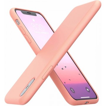 Silicone case iPhone X - roze