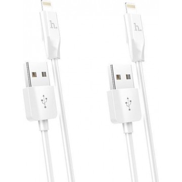 HOCO X1 Rapid Duo-Pack USB naar Lightning Kabel - 2 Stuks - Oplaadkabel - 1 meter - Wit
