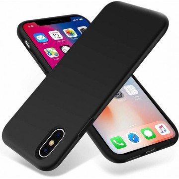Silicone case iPhone Xs Max - zwart