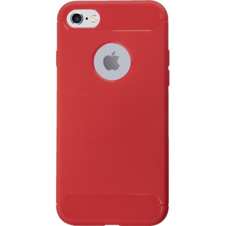 BMAX Carbon soft case hoesje voor Apple iPhone 7/8 / Soft cover / Telefoonhoesje / Beschermhoesje / Telefoonbescherming - Rood