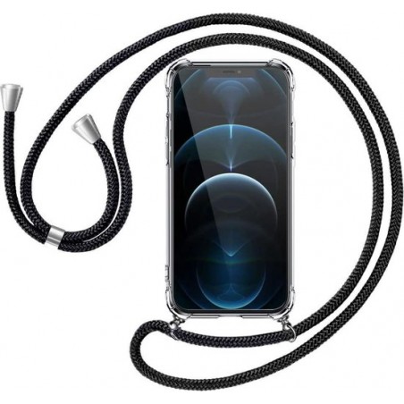 iPhone 12 Pro Max backcover met koord zwart