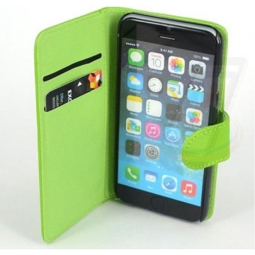 Apple iPhone 6/6S Pasjeshouder Groen Booktype hoesje - Magneetsluiting