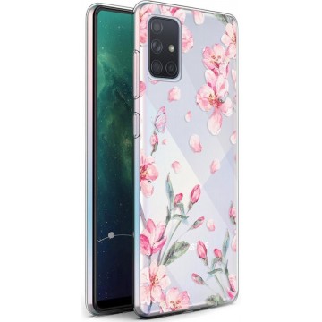 iMoshion Design voor de Samsung Galaxy A71 hoesje - Bloem - Roze