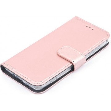 Nokia 7 Plus Pasjeshouder Roze Booktype hoesje - Magneetsluiting