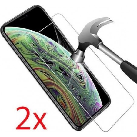 iPhone XS Max Screenprotector Glas - iPhone 11 Pro Max Screenprotector Glas - Tempered Glass Screen Protector - 2x