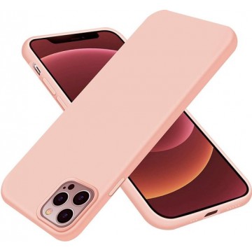 IYUPP iPhone 12 Pro Max Hoesje Roze Siliconen Full Body