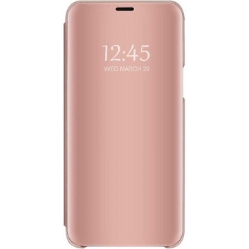 Samsung Galaxy M21 Hoesje - Clear View Case - Roségoud