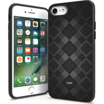IYUPP iPhone 7 / 8 / SE 2020 Hoesje Grijs x Zwart Cover
