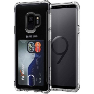 Samsung Galaxy S9 Card Back cover | Transparant | Soft TPU | Shockproof | Pasjeshouder | Wallet