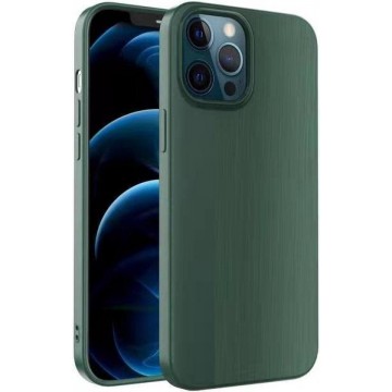 iPhone 12 Mini Hoesje Geborsteld TPU case / Brushed backcover - Groen