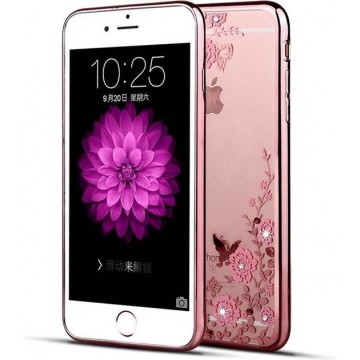 TPU Backcover Hoesje met Roze Bloemen voor Apple iPhone 7/8/SE (2020) Roze Bumper