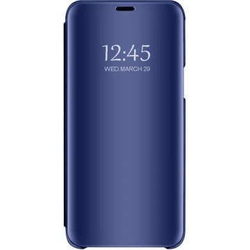 Huawei P40 Lite Hoesje - Clear View Case - Blauw