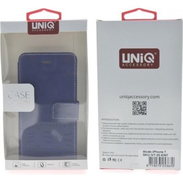 UNIQ Accessory iPhone 7-8 Book Case cover Kunstleer - Blauw