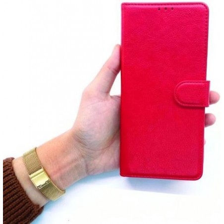 Apple iPhone X/XS Rood Portemonnee Wallet Case -TPU  hoesje met pasjes Flip Cover - Boek  beschermend Telefoonhoesje