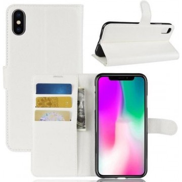 iPhone XR wallet / portemonnee case hoesje - wit