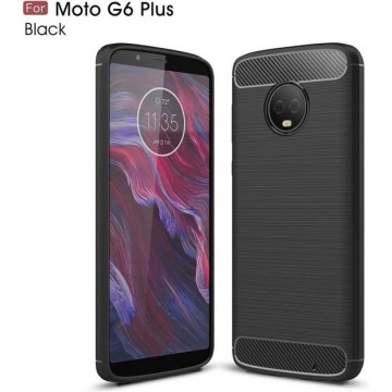 Armor Brushed TPU Hoesje Motorola Moto G6 Plus - Zwart
