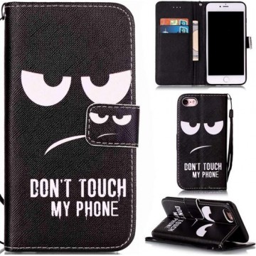 iPhone SE 2020 / iPhone7 / iPhone 8  Bookcase hoesje - Don't Touch My Phone