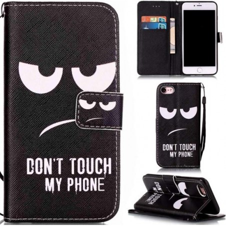 iPhone SE 2020 / iPhone7 / iPhone 8  Bookcase hoesje - Don't Touch My Phone