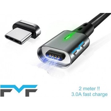 FMF ® - 2 meter - USB-C - Magnetische Oplaadkabel - Datakabel - magnetische kabel