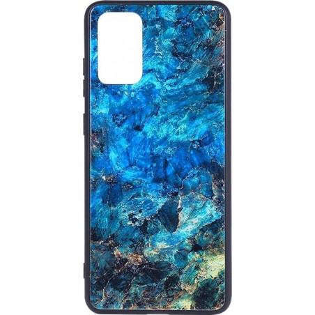 Shop4 - Samsung Galaxy A51 Hoesje - Harde Back Case Marmer Kleurrijk