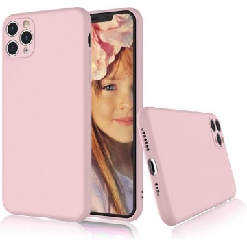 Siliconen hoesje met camera bescherming iPhone 11 Pro Max - roze