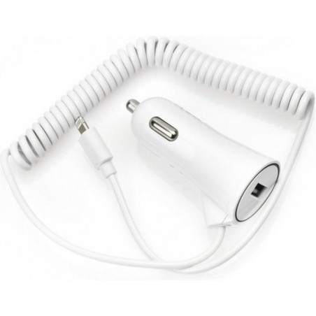 Bluestar autolader vaste Apple Lightning kabel + Extra USB poort