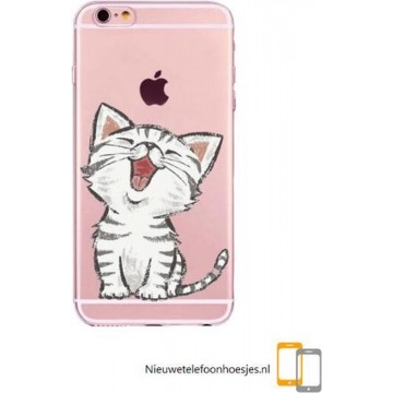 Nieuwetelefoonhoesjes.nl Apple Iphone 6 / 6S Siliconen hoesje (katje)