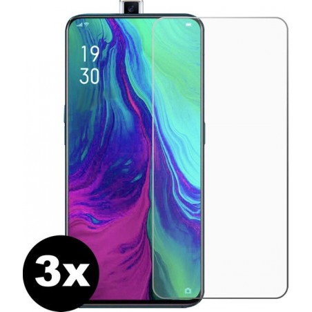 OPPO Reno 2Z Screenprotector Tempered Glass Gehard Glas Cover - 3 PACK