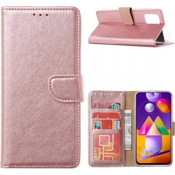 Samsung Galaxy A42 5G hoesje bookcase Rose Goud - Galaxy A42 wallet case portemonnee hoes cover