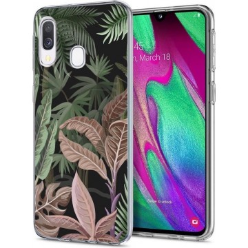 iMoshion Design voor de Samsung Galaxy A20e hoesje - Jungle - Groen / Roze