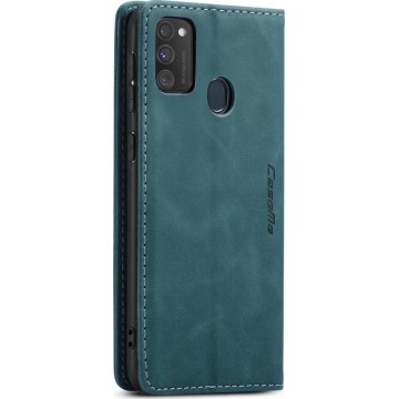 CaseMe Luxe Wallet Hoesje Blauw Samsung Galaxy M21