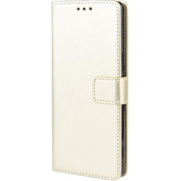 Samsung Galaxy A51 Hoesje - Portemonnee Book Case met Kaarthouder & Magneetsluiting - Goud