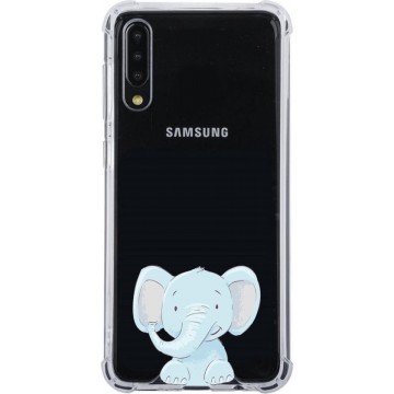 Samsung Galaxy A50 / A50S / A30S Transparant siliconen hoesje (Olifantje)