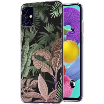 iMoshion Design voor de Samsung Galaxy A51 hoesje - Jungle - Groen / Roze