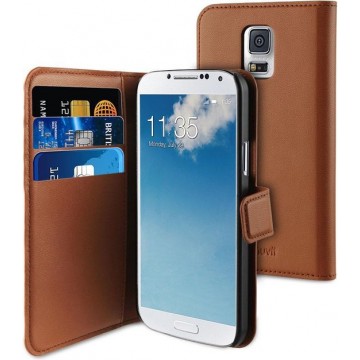 Muvit - Wallet Case - Samsung Galaxy S5 Mini - bruin