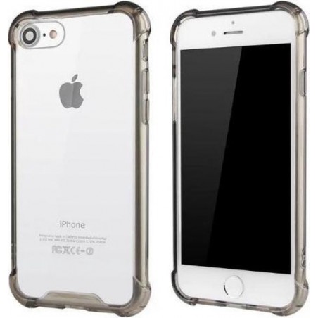 iPhone SE (2020) / 7 / 8 bumper case TPU + acryl - transparant zwart