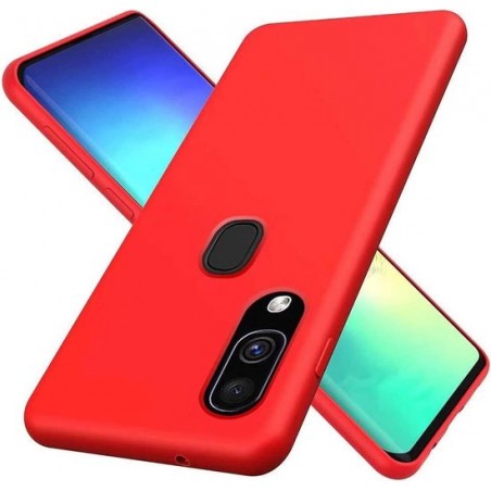 Samsung Galaxy A40 Hoesje Rood Siliconen - Full Body