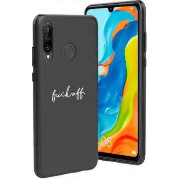 iMoshion Design voor de Huawei P30 Lite hoesje - Fuck Off - Zwart
