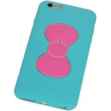 Vlinder Telefoonstandaard Case TPU iPhone 6 Plus Groen - Back Cover Case Wallet Hoesje