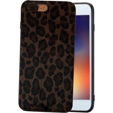 iPhone 7 Plus / 8 Plus Zwart Hoesje Tijger x Luipaard Cover