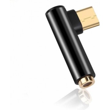 USB-C (USB Type C) Male naar Audio 4 pole 3.5mm Female adapter - Zwart