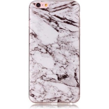GadgetBay Marmer hoesje cover case iPhone 6 Plus 6s Plus silicone - Marble - Wit