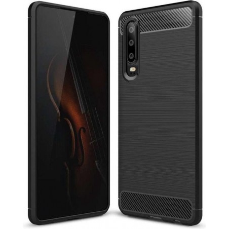 Huawei P30 hoesje - Rugged TPU Case - zwart