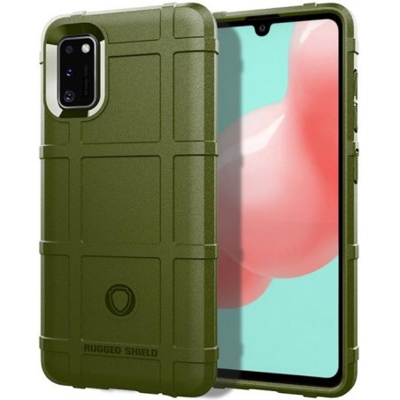 Samsung Galaxy A41 Hoesje Shock Proof Rugged Shield Groen