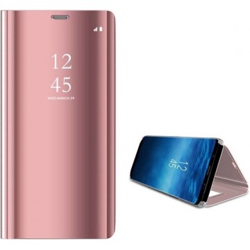 Hoesje Flip Cover Clear view voor Samsung Note 9 Rosé Goud