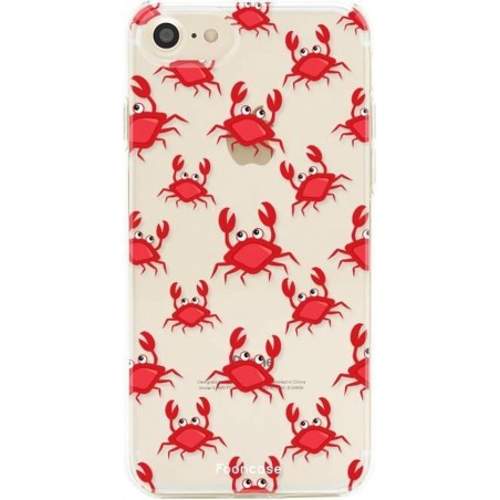 FOONCASE iPhone SE (2020) hoesje TPU Soft Case - Back Cover - Crabs / Krabbetjes / Krabben
