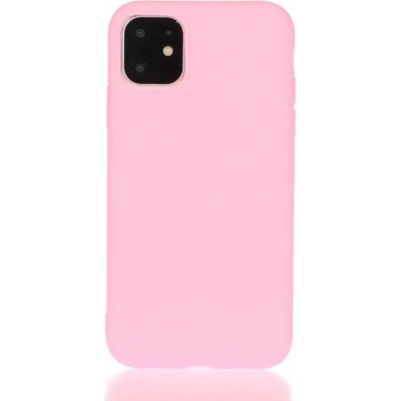 Apple iPhone 11 Back Cover Telefoonhoesje | Siliconen Hoesje | Roze