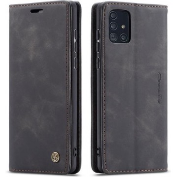 CaseMe - Samsung Galaxy A51 hoesje - Wallet Book Case - Magneetsluiting - Zwart