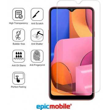 Epicmobile - Samsung Galaxy A20s Screenprotector - Tempered Glass - 9H Anti burst - Gehard Glas