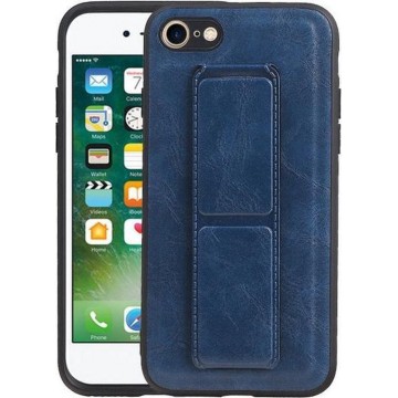 Grip Stand Hardcase Backcover voor iPhone 8 / 7 Blauw